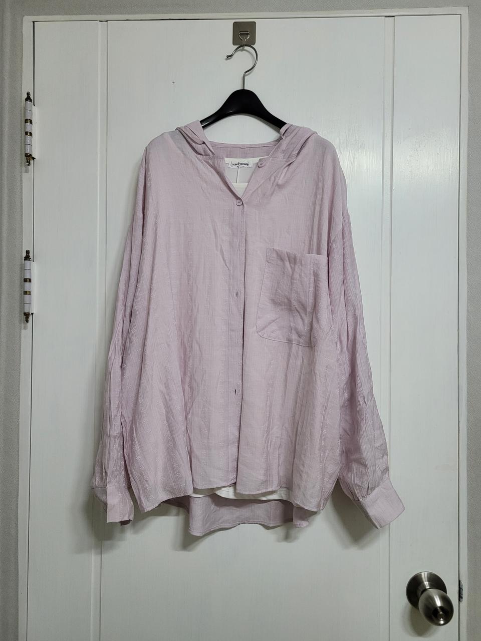 새)77~100 빅사이즈 여름 자수 후드 셔츠