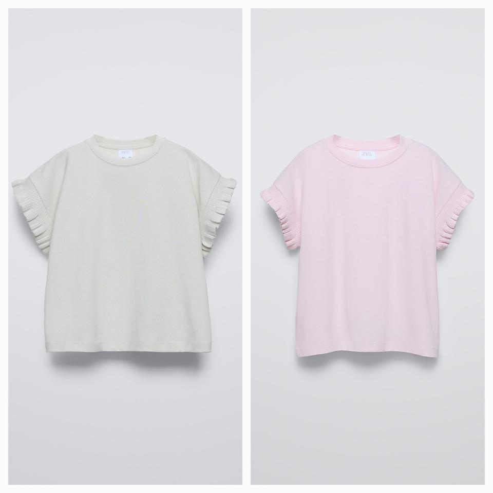 자라키즈 프릴 콤비 티셔츠 새상품