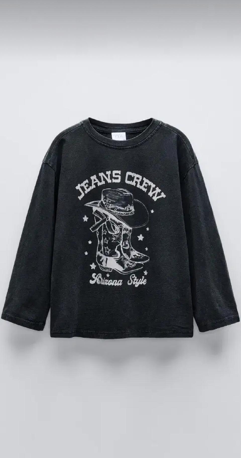 자라키즈 카우보이 부츠 티셔츠 새상품