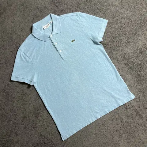 라코스테 스카이블루 슬림핏 반팔 카라티