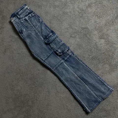 빈티지 데님 부츠컷 카고팬츠