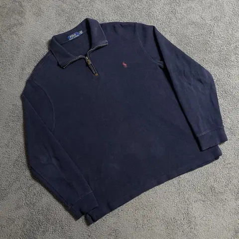 폴로랄프로렌 네이비 반집업 카라티