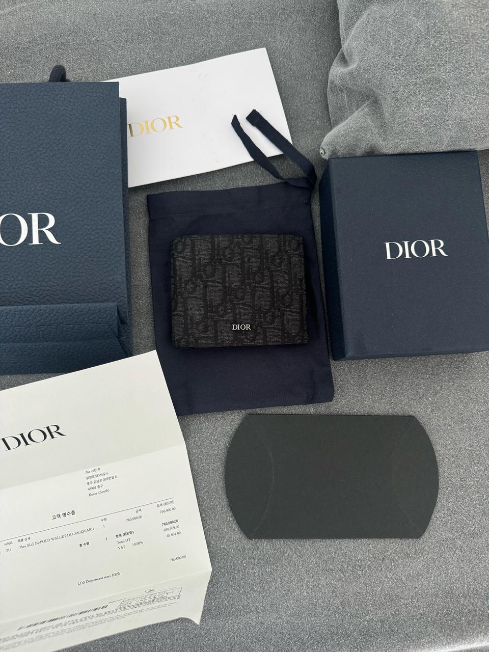 디올 오블리크 반지갑