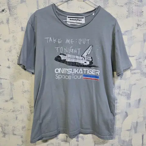 오니츠카 타이거 라운드 반팔티 XL