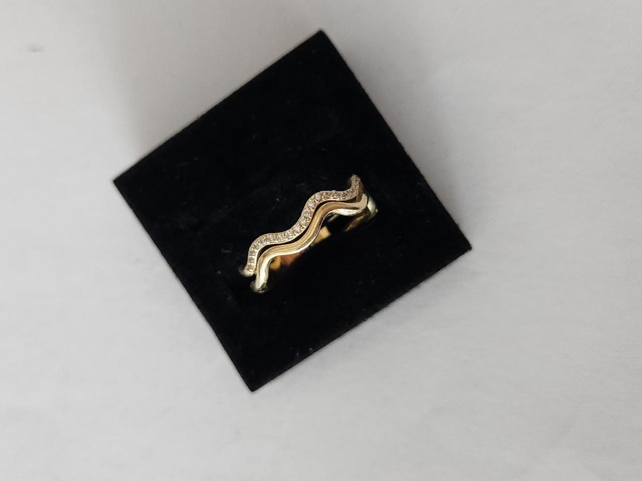 14K 물결무늬반지