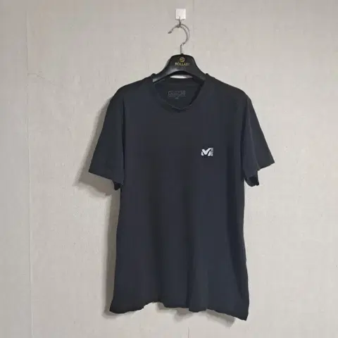 밀레 블랙 백프린팅 반팔티셔츠