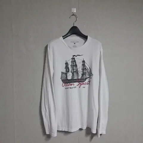 간쓰리 프린팅 긴팔티셔츠