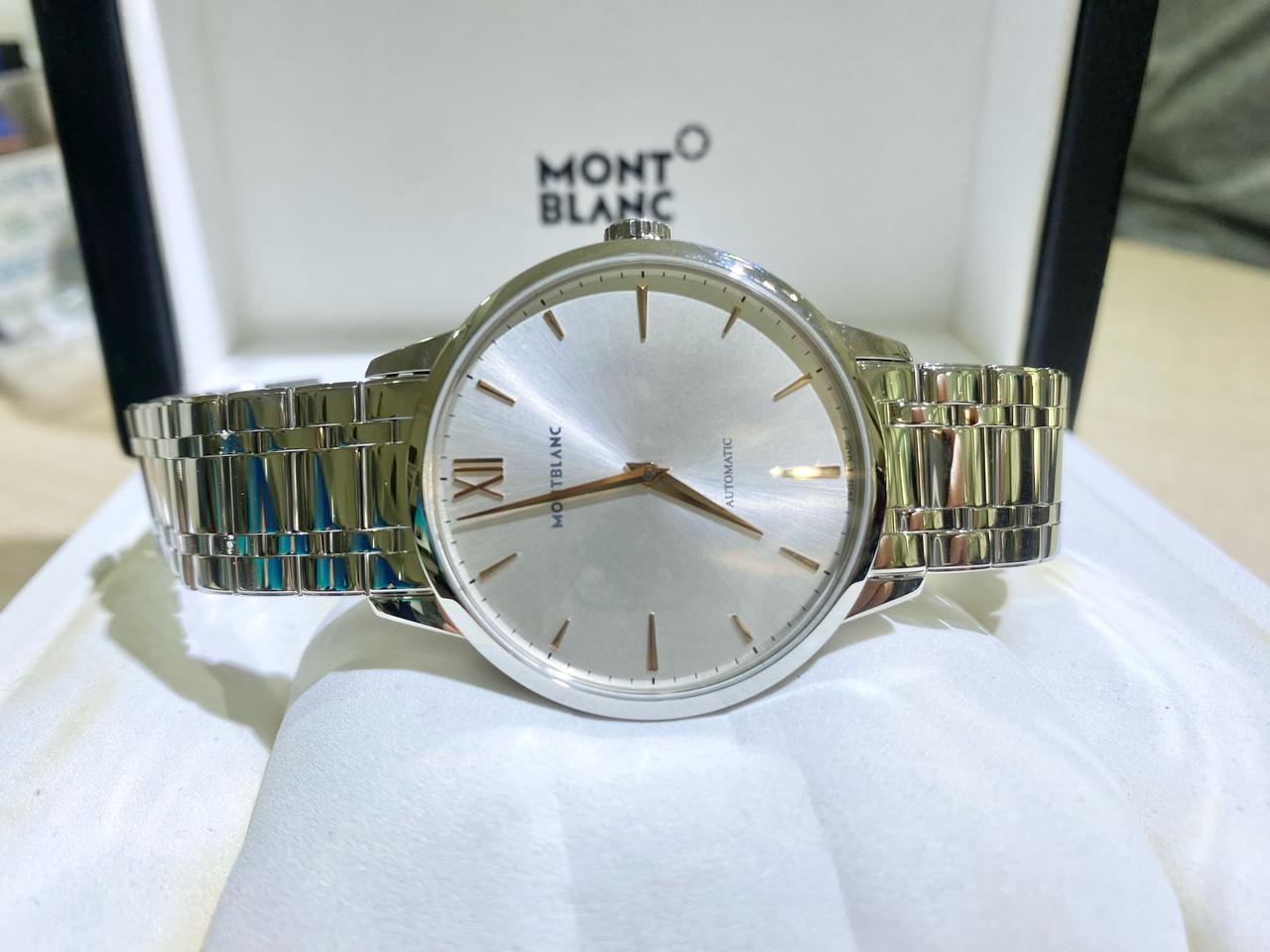 몽블랑 마이스터스튁 헤리티지 41mm 오토메틱 골드핸즈 스틸