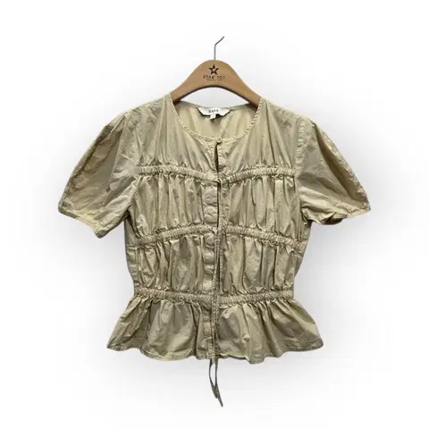 [1]레이브 리본 셔링 블라우스