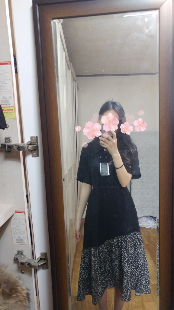 새상품)크링클  카라 원피스