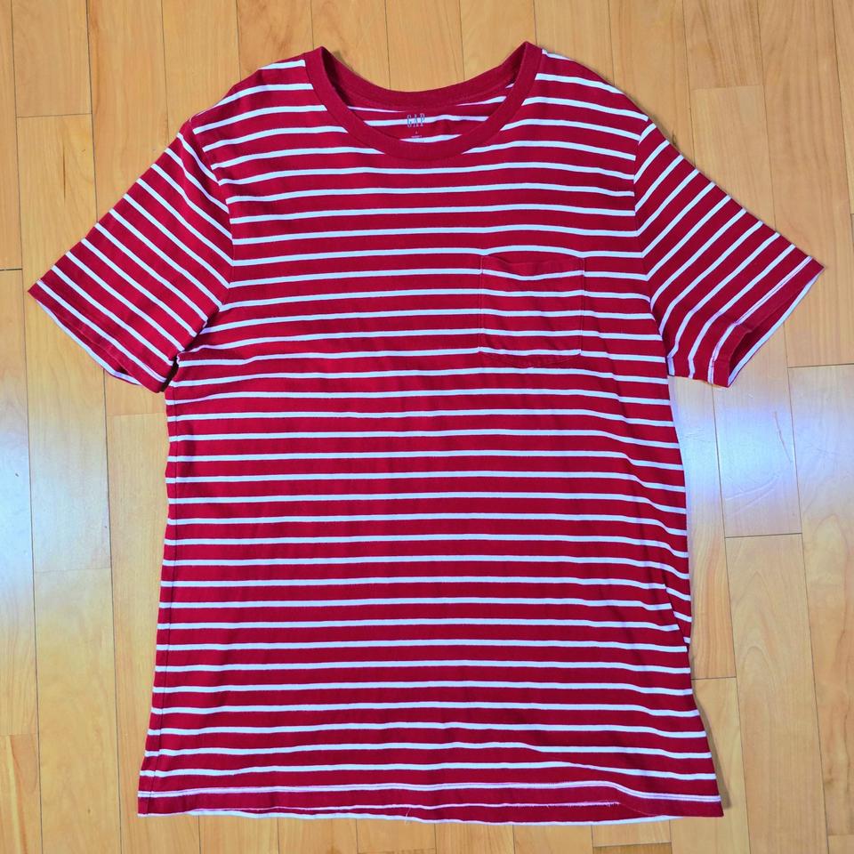 GAP 갭 남성 단가라 반팔티 ( L ) - Used