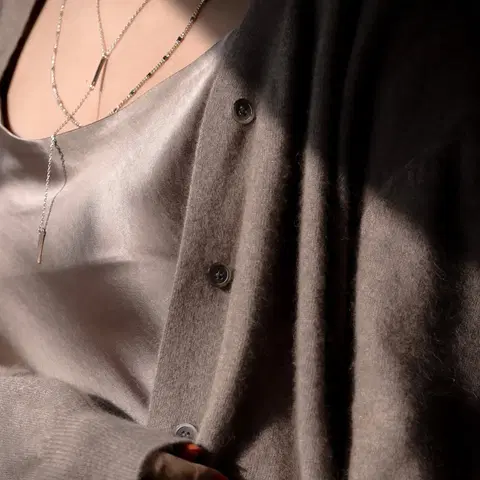 118. 모코블링 그로브이넥 버튼 가디건 브라운/FREE