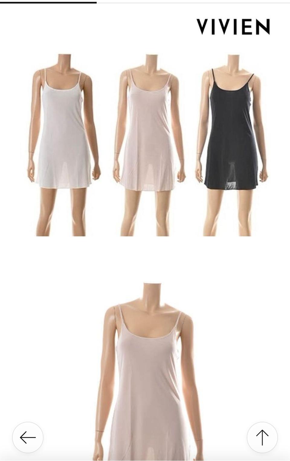 비비안 슬립 원피스 잠옷 인견 폴리 고급원단 란제리 끈슬립 2장 새제품