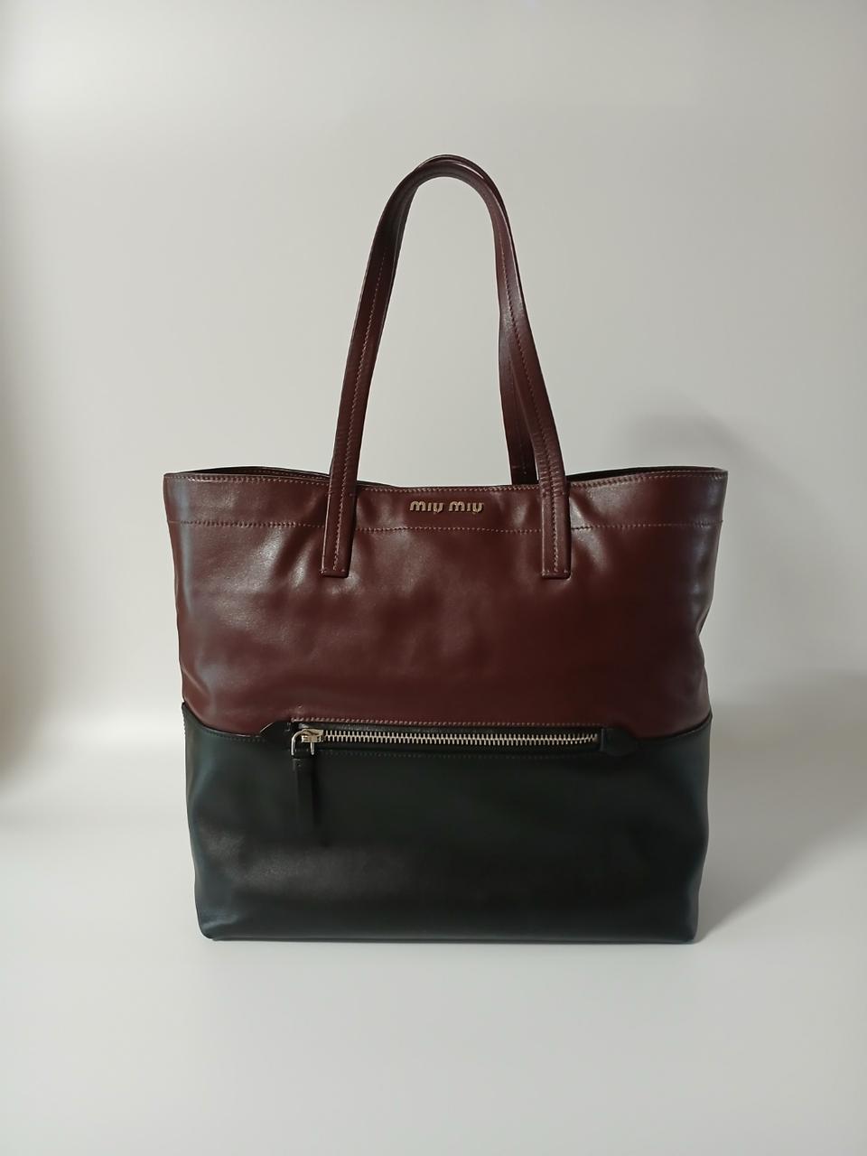 미우미우 투톤 쇼퍼백