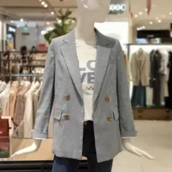 주크 ZOOC 더블 버튼 체크 자켓 사이즈 66