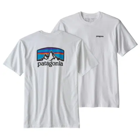 파타고니아 반팔 화이트 새상품 S, M, L, XL (커플티 강추)