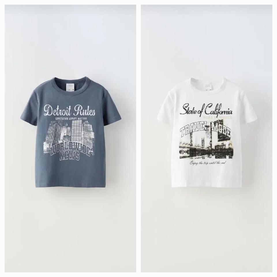 자라키즈 시티프린트 티셔츠 새상품