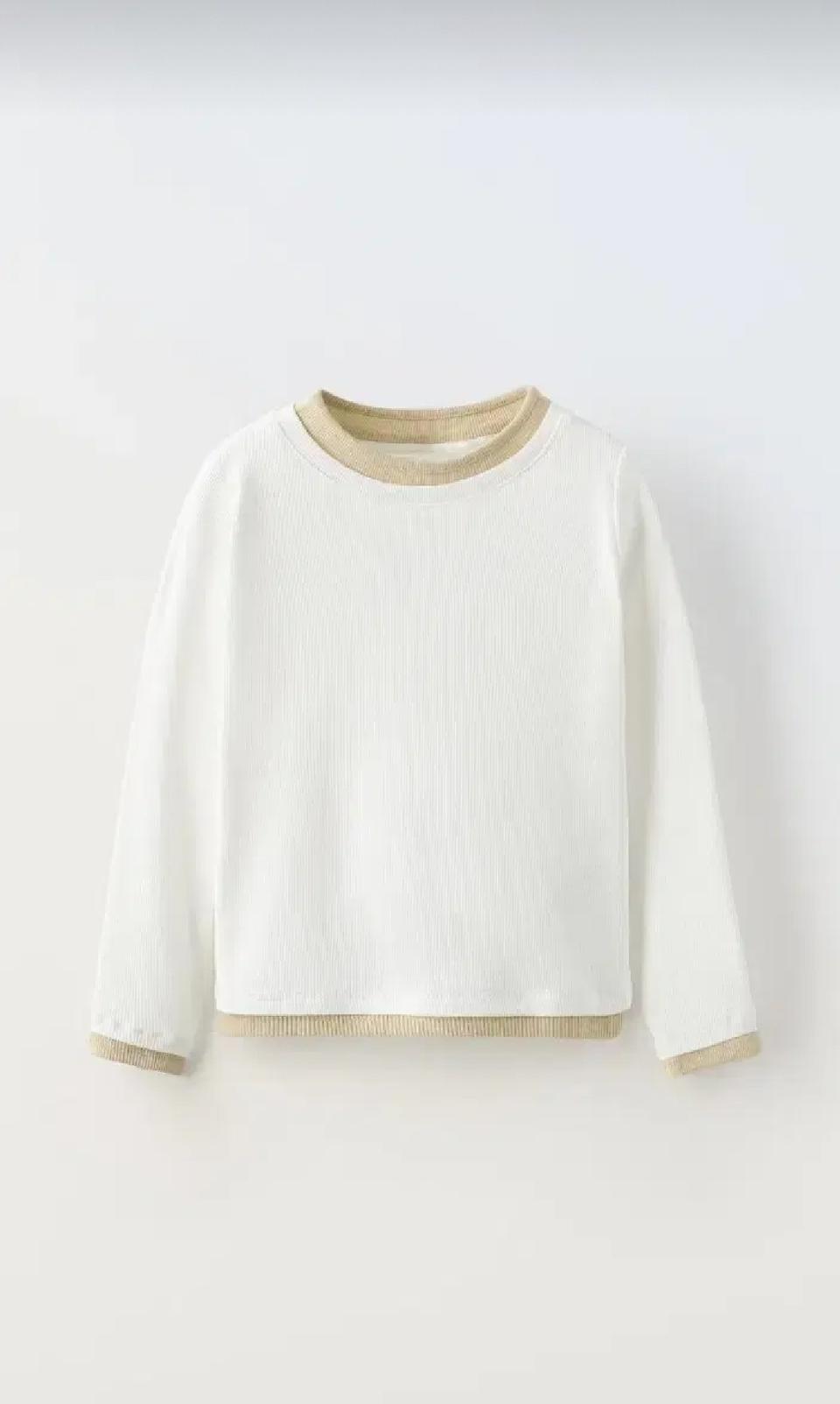 자라키즈 더블 이펙트 리브드 티셔츠 새상품