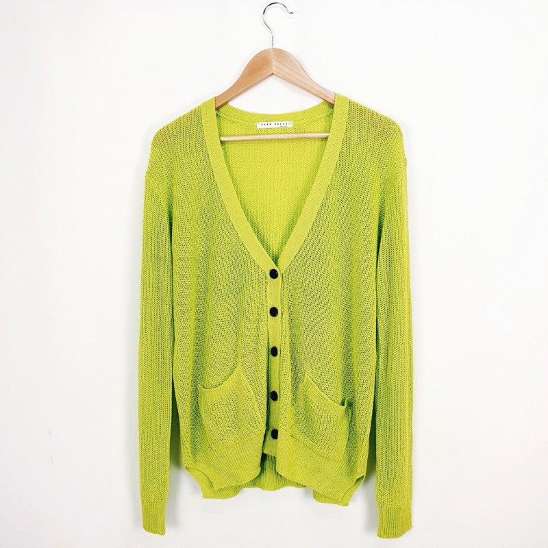 새상품/ 여성 가디건. 프리사이즈. 밝은연두