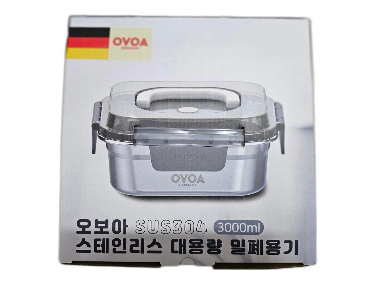 (새상품)오보아 스테인리스 밀폐용기 3000ml