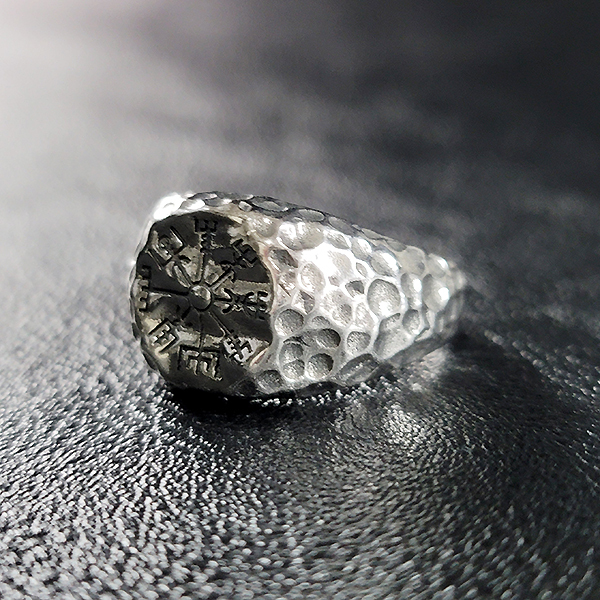 Userkaf 실버 엔틱 빈티지 선물 소품 남자 반지