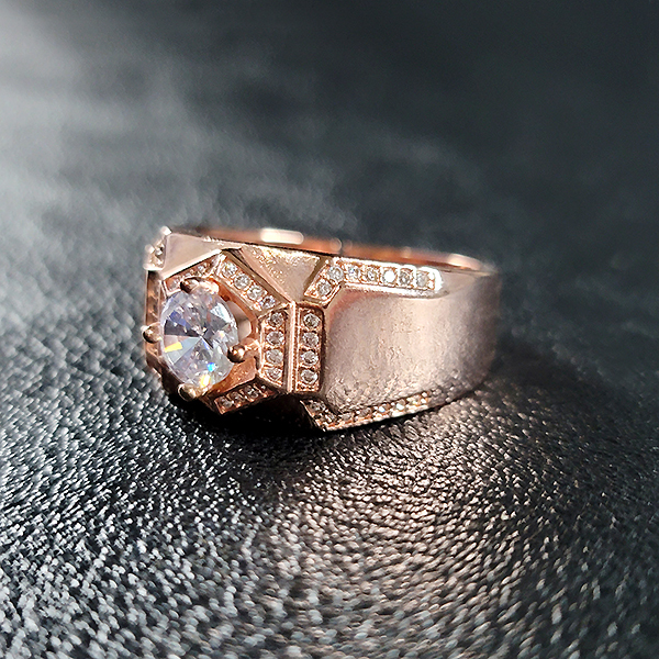 Arthur 실버 핑크골드 남자 엔틱 빈티지 선물 소품 반지