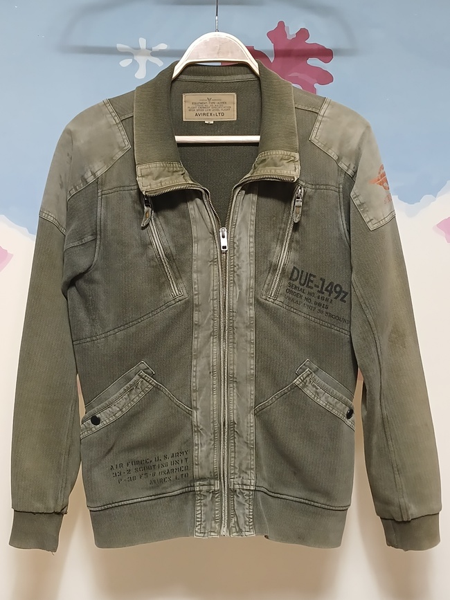 (M) 아비렉스 P-38 전투기 밀리터리 빈티지 집업