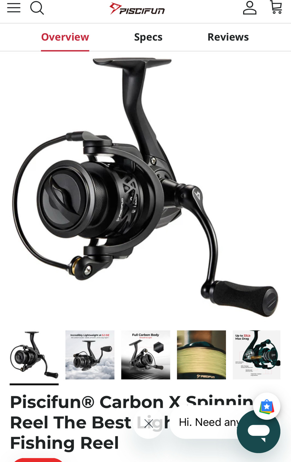 피시펀 카본 X II 1000 릴