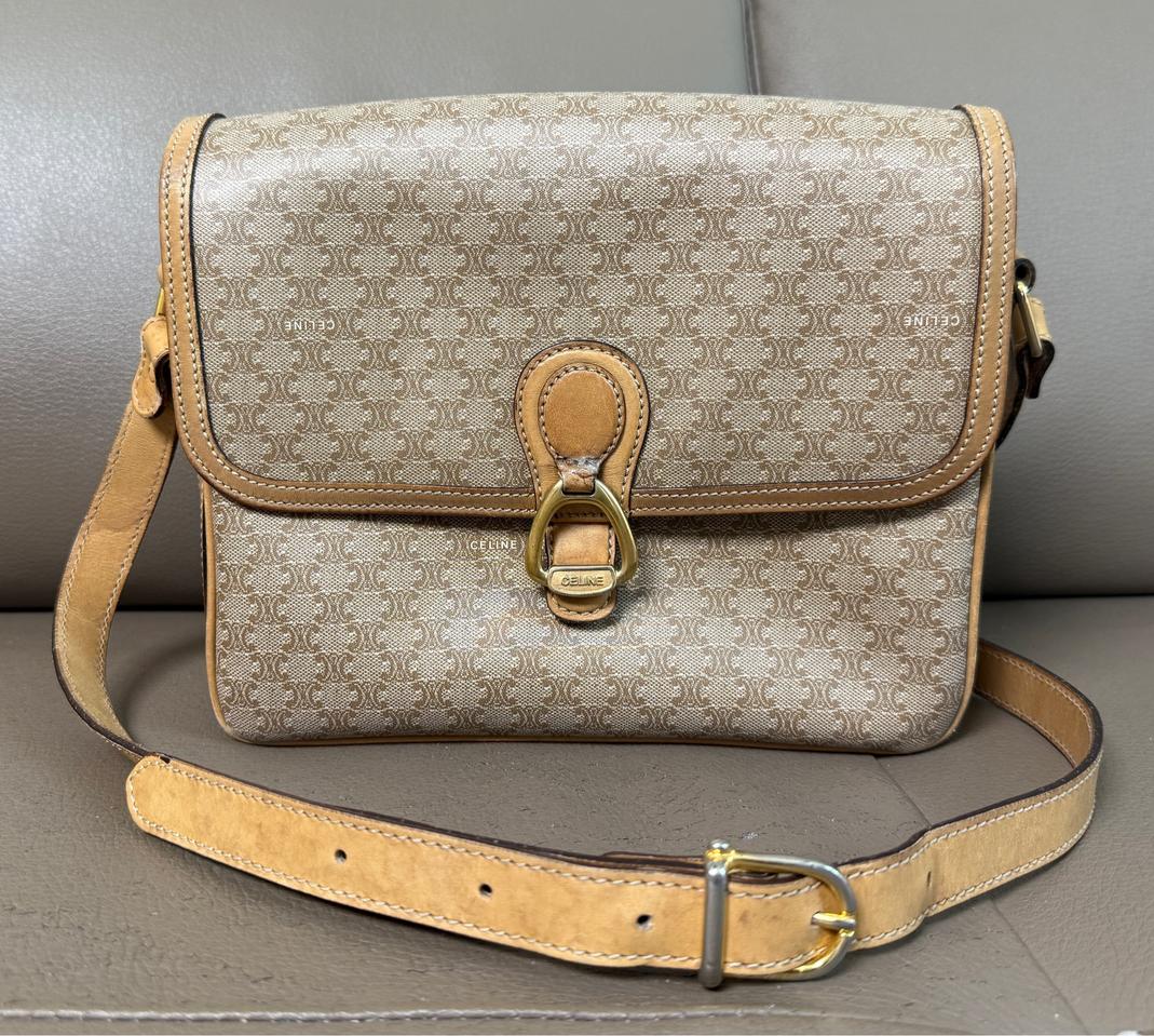 셀린느 빈티지 마카담 블라종 스퀘어 크로스백