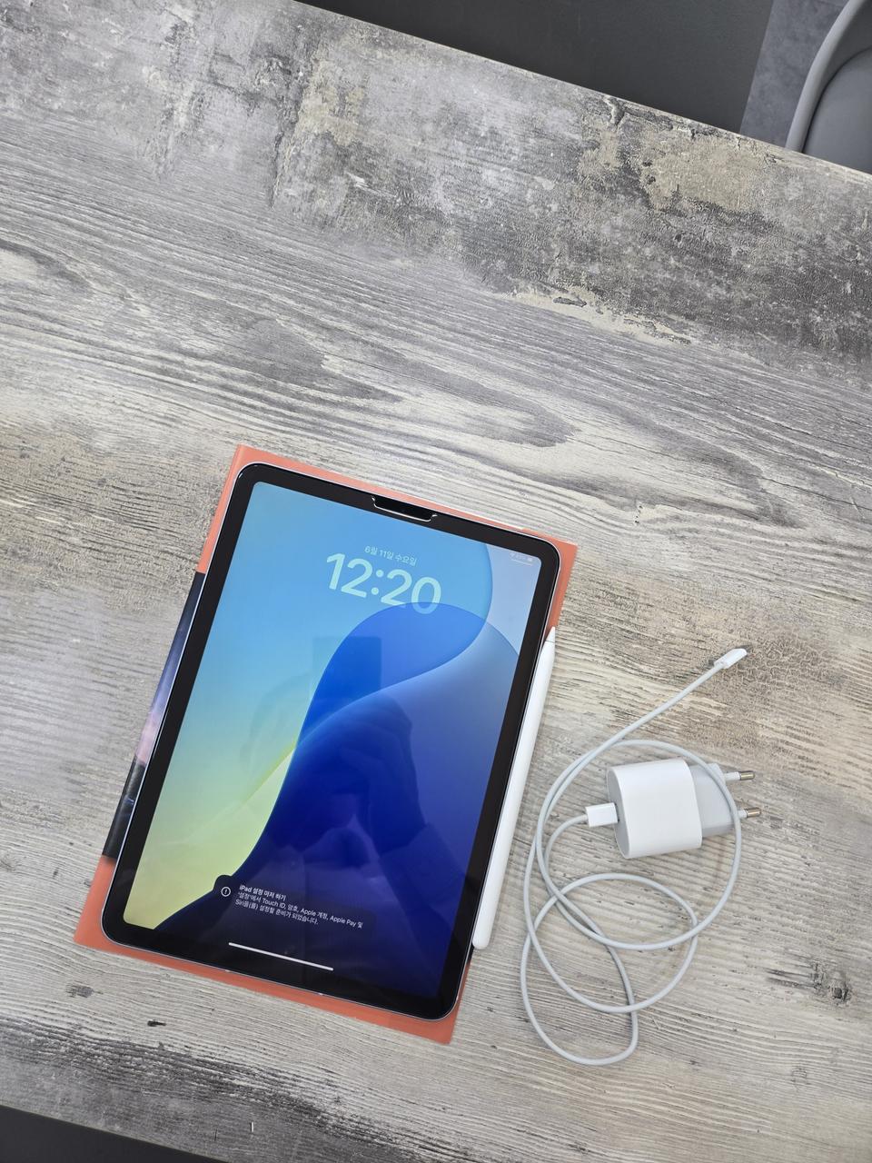 아이패드 에어4 스카이블루 256 셀룰러 S급+애플펜슬2세대