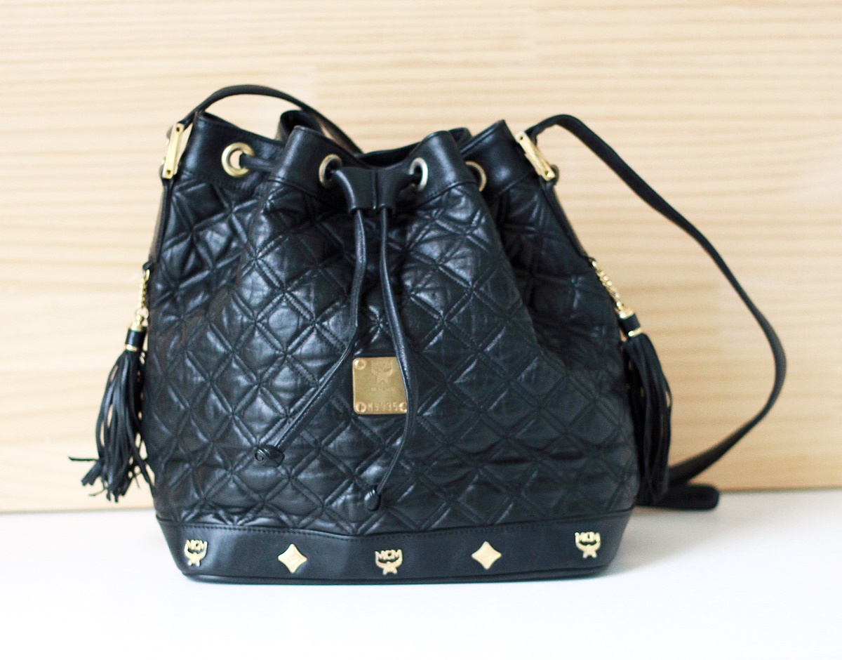 MCM 라지 퀼팅 복조리백