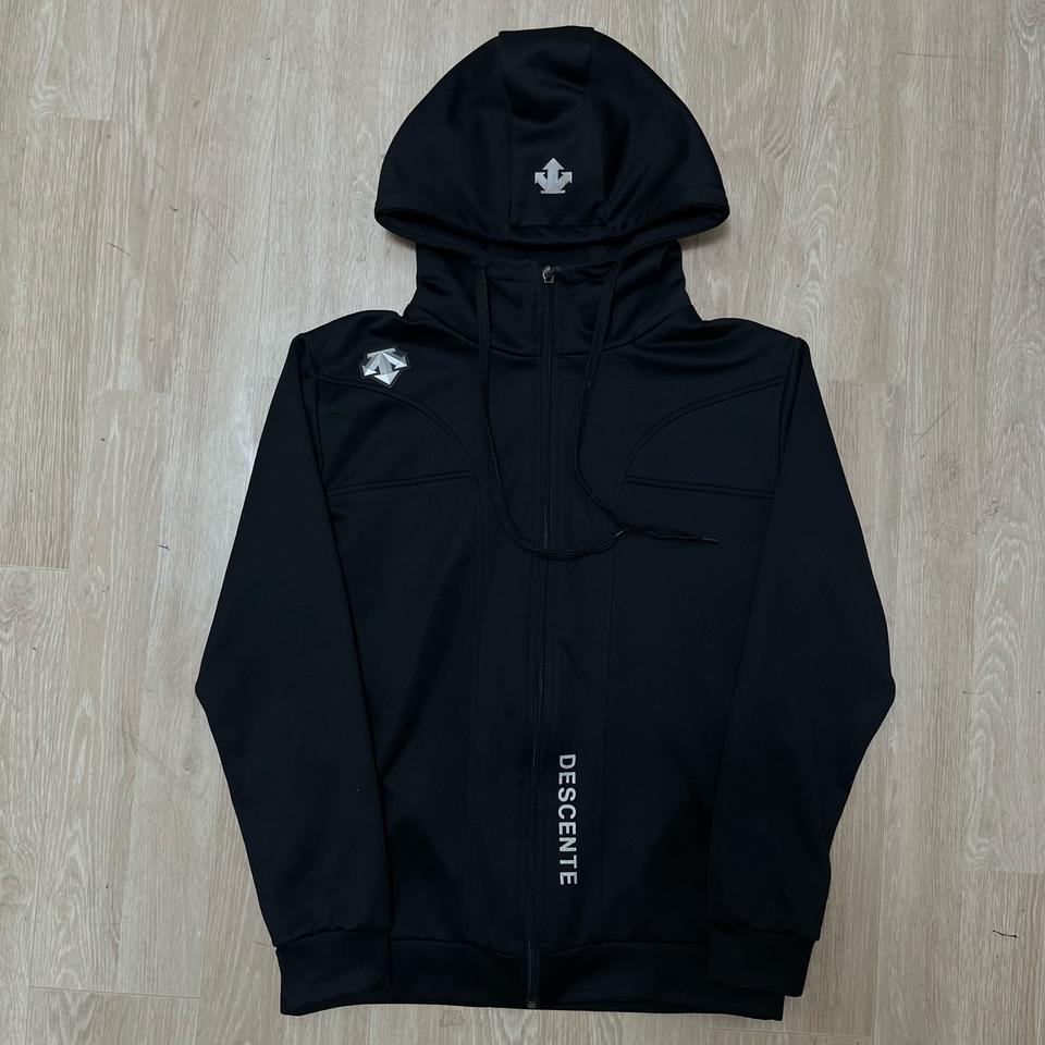데상트 오리지널 로고 후드 트랙탑 져지 자켓 M/95