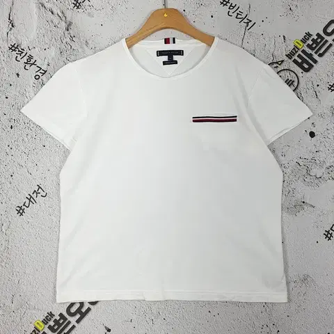 타미힐피거 TOMMY 반팔 티 화이트 M 1000400