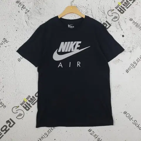 나이키 NIKE 은펄 스우시 반팔 티 블랙 M 1000397