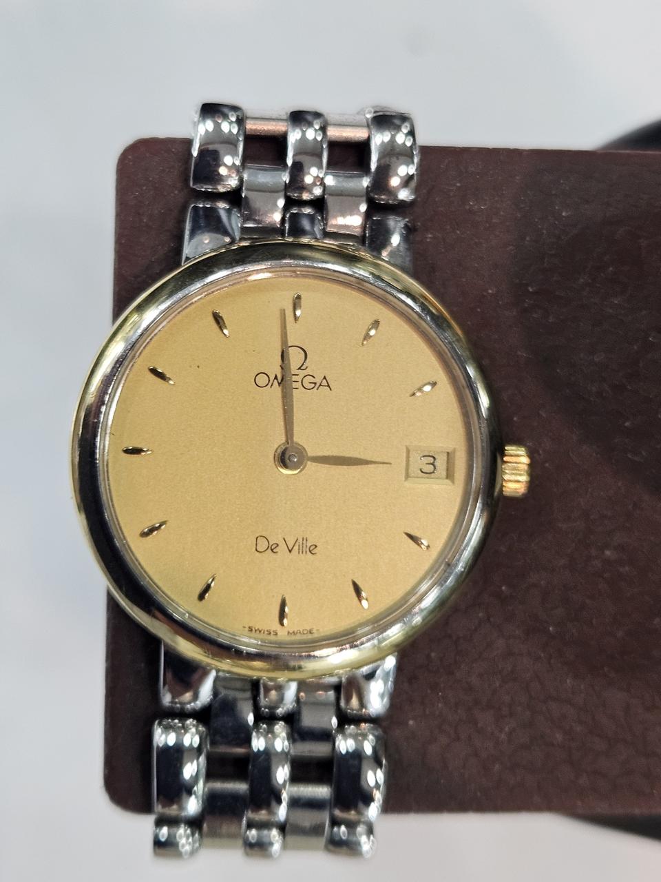 오메가 드빌 18콤비 여성용 쿼츠 시계