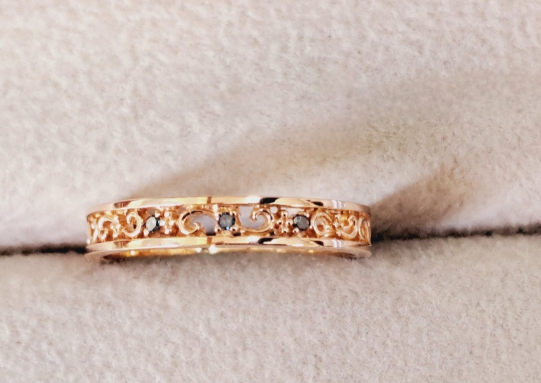 18로즈골드 블루다이아반지11호