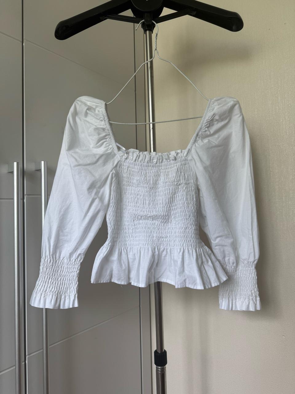 [새것]ZARA 자라 러블리 퍼프소매 블라우스S-M