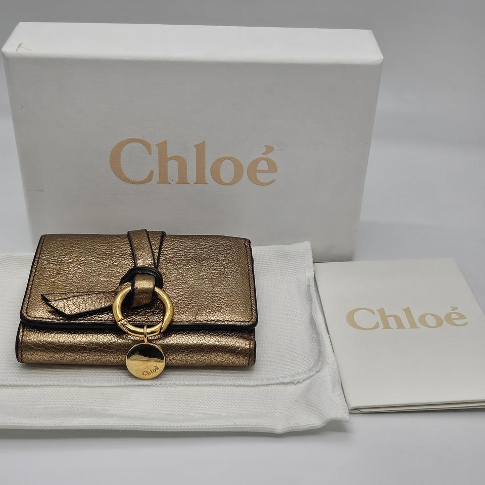 정품 끌로에 반지갑 (골드)