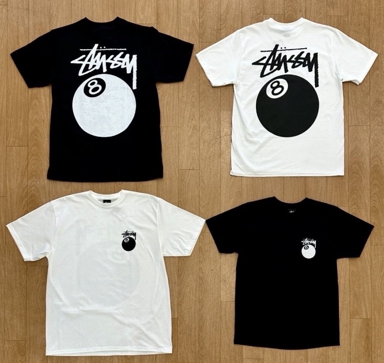 [새상품/정품] 스투시 남여공용 8볼 당구공 티셔츠