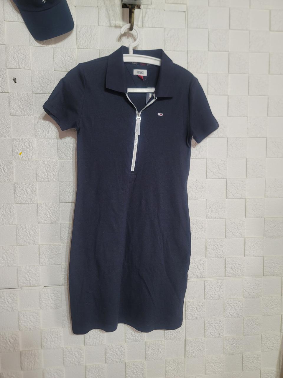 반집업 카라 미디원피스