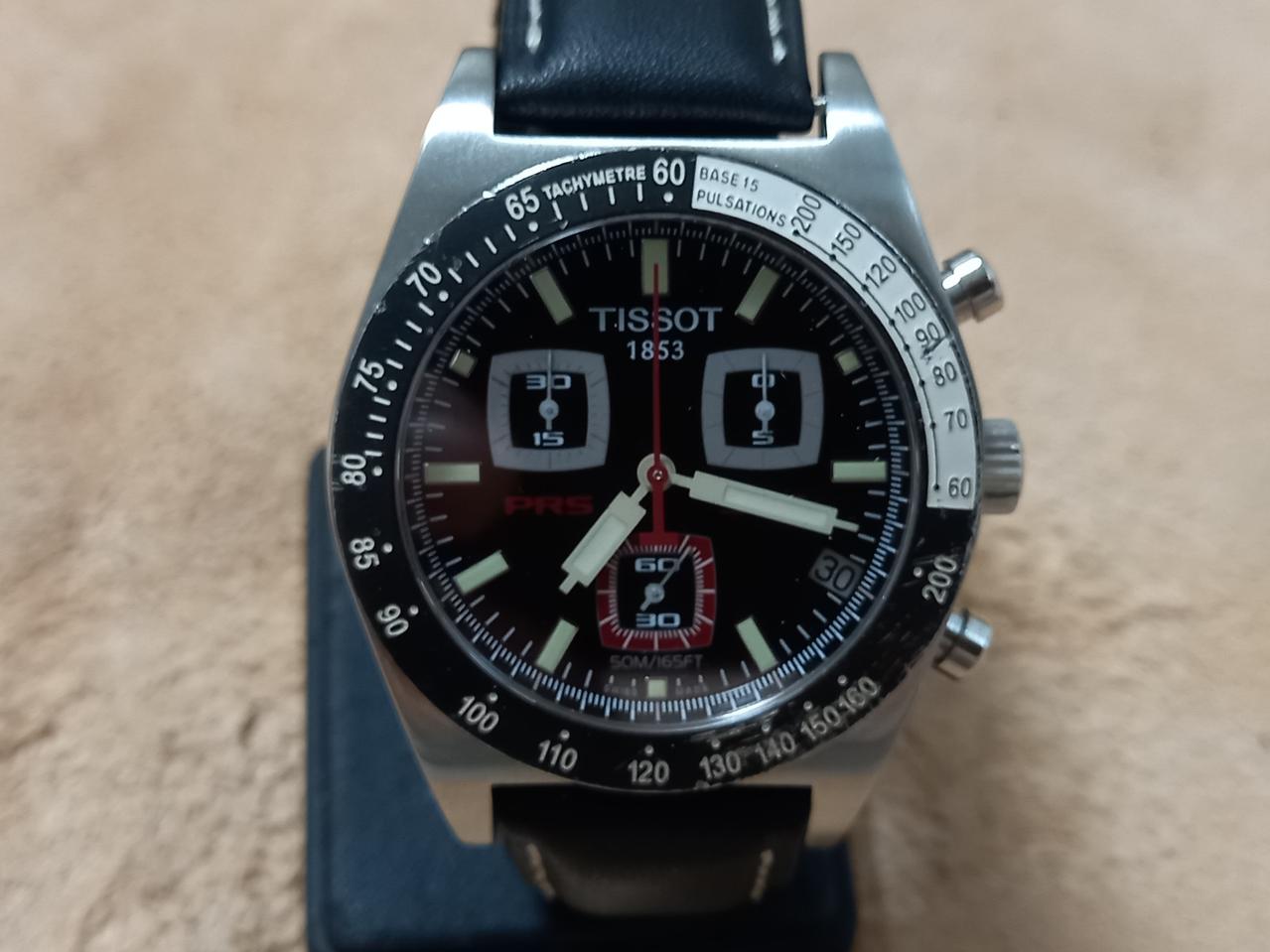 TISSOT PRS-516 크로노 쿼츠 가죽