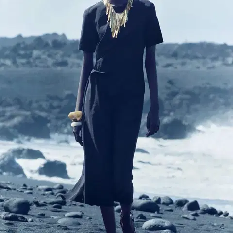 자라 사이드 드레이프 원피스 ZW COLLECTION / 새상품/zara