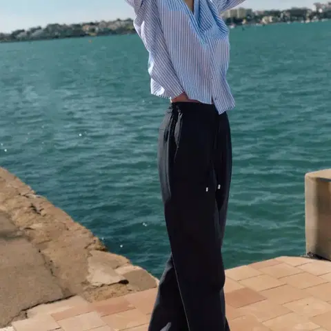 zara 자라 러스틱 스트라이프 셔츠 새상품