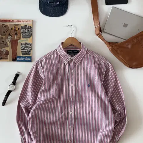 폴로 랄프로렌 스트라이프 셔츠 L