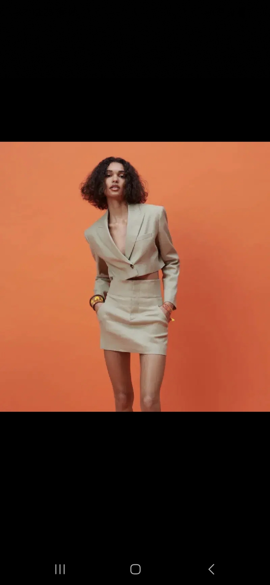 자라 린넨숏자켓 xs(44-마른55)