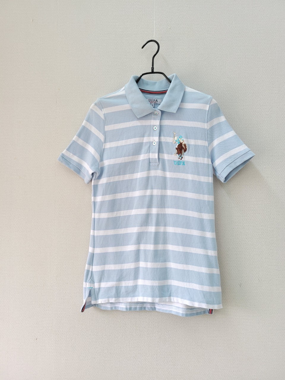 USPA 스트라이프 카라 반팔티