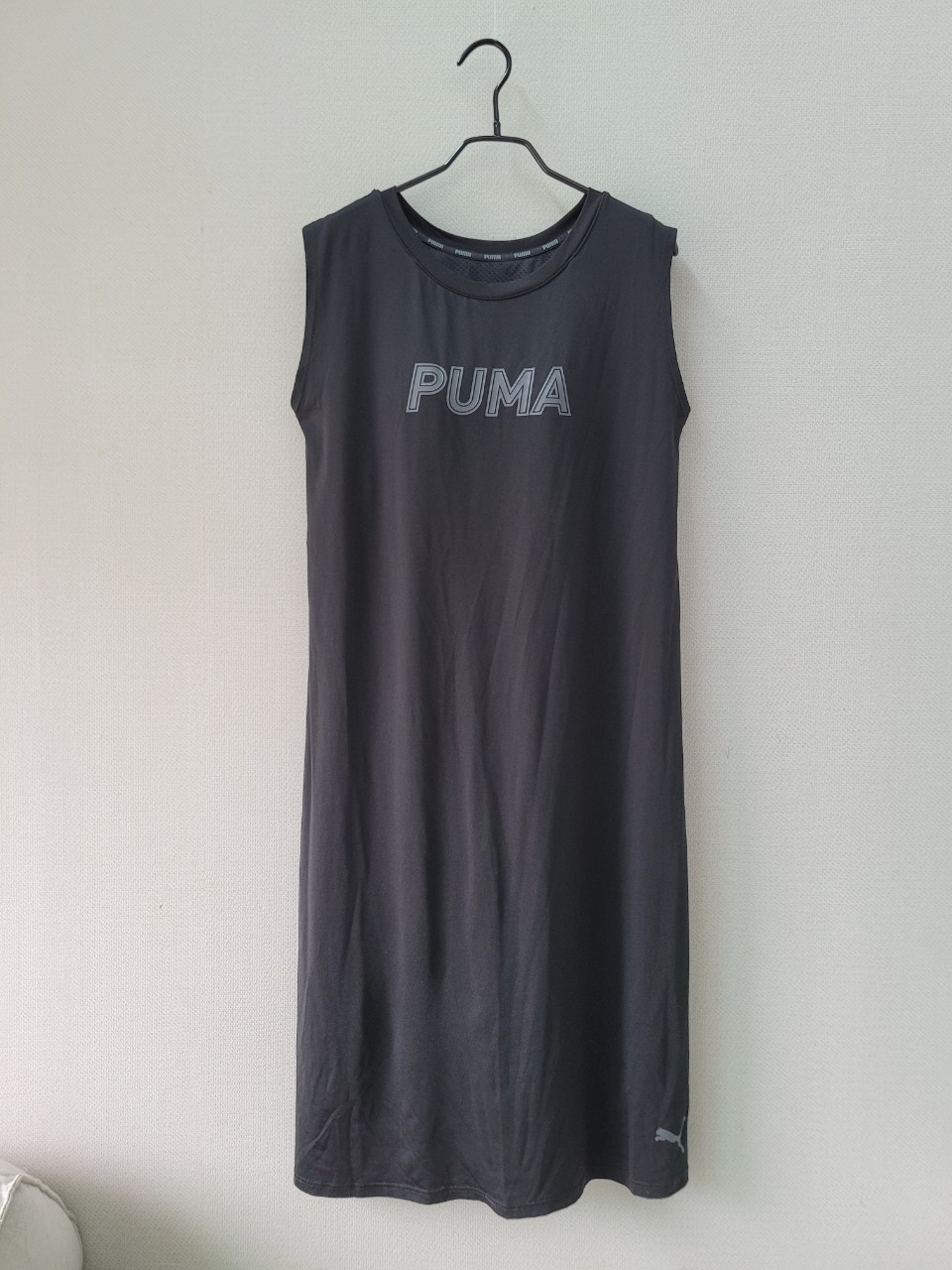 푸마 브라내장 민소매 원피스-블랙