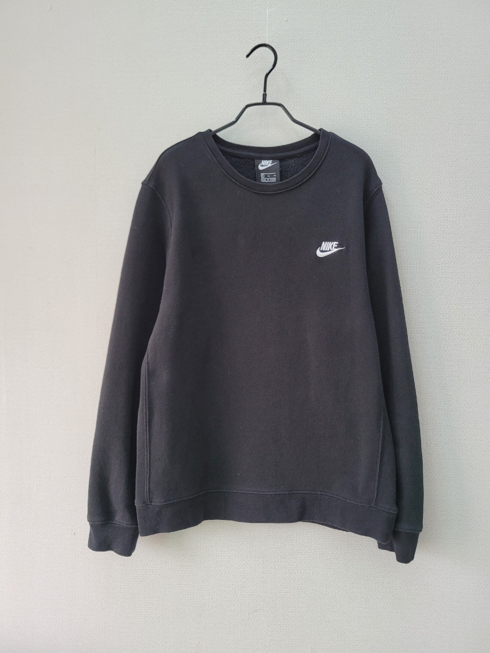 나이키 기모 블랙 맨투맨