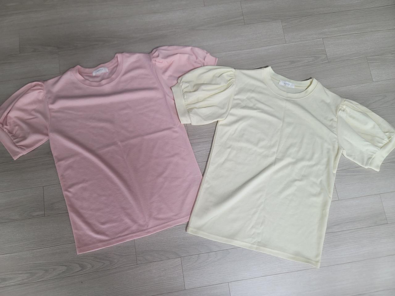 퍼퓸소매 티셔츠 2벌 일괄