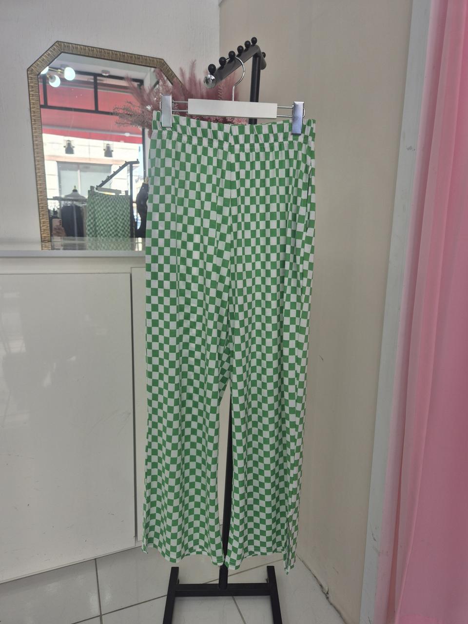 전체밴딩 체크 냉장고 바지